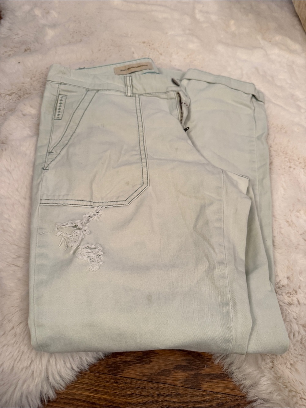 Pilcro Straight Leg Jeans in Light Mint